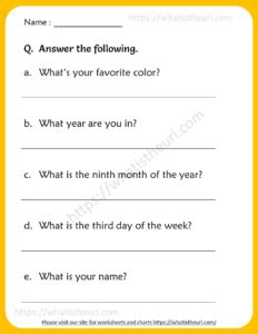 3rd grade quizzes and answers